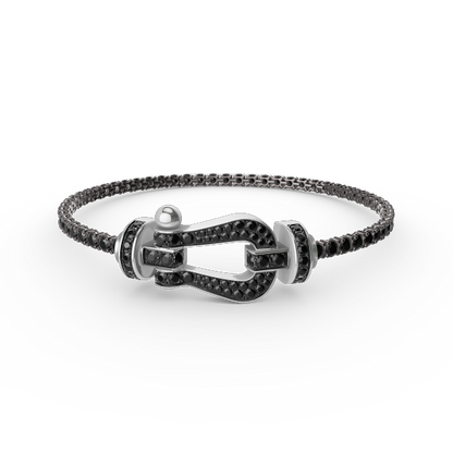 [LUXORA]FORCE  LARGE HORSESHOE FULL DIAMOND TENNIS BRACELET